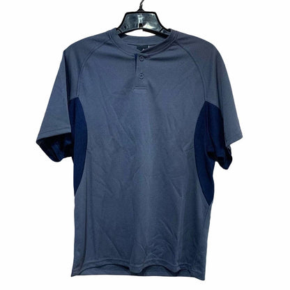 Men's Two-button Short Sleeve Baseball Jersey Tee