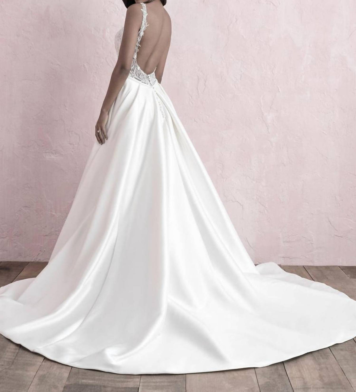 Beaded Floral Lace Wedding Dress