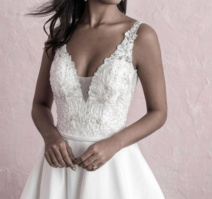 Beaded Floral Lace Wedding Dress