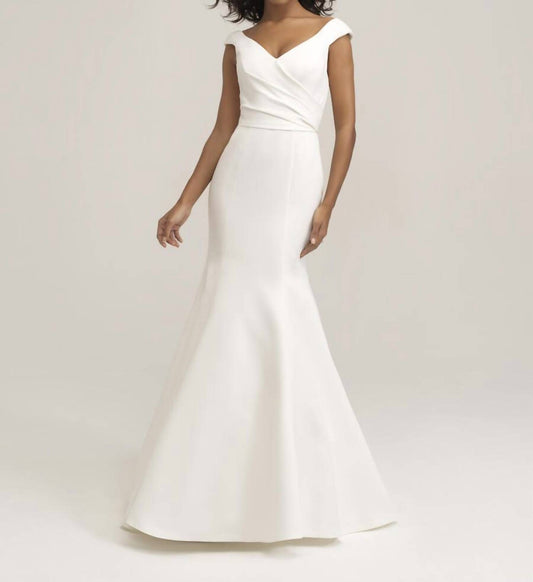 Fit-and-flare Satin Gown