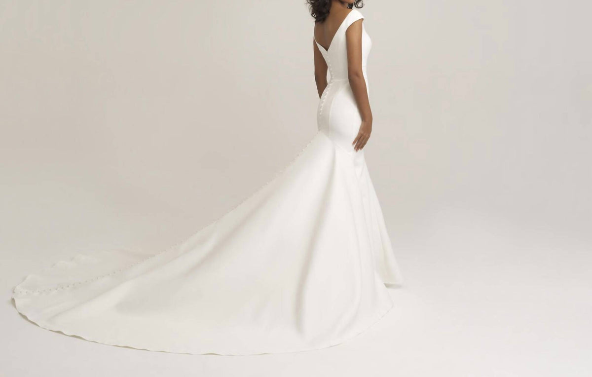 Fit-and-flare Satin Gown