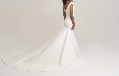 Fit-and-flare Satin Gown