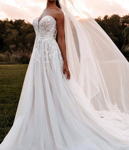 Strapless A-line Wedding Dress