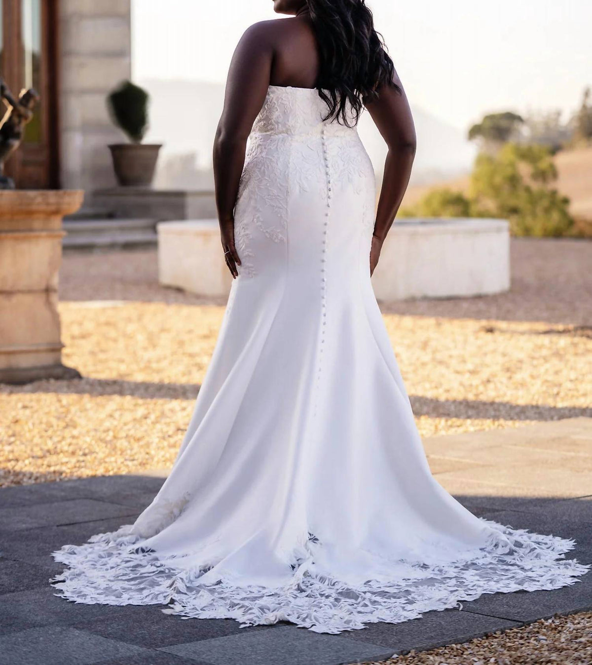 Strapless Fit-and-flare Wedding Gown