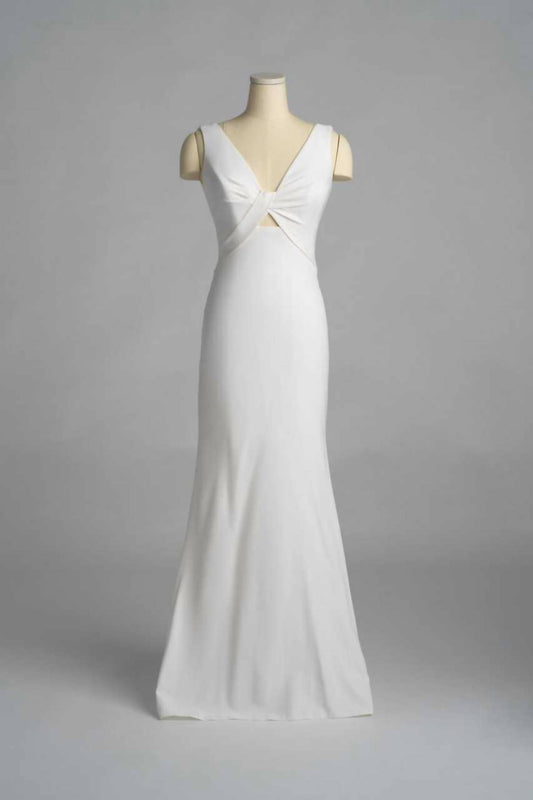 Women's V-Neckline Sleeveless Gown