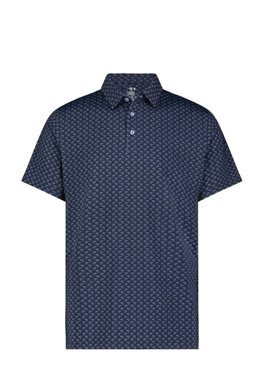 American Heritage Men's Cocktails Short Sleeve Polo in Navy