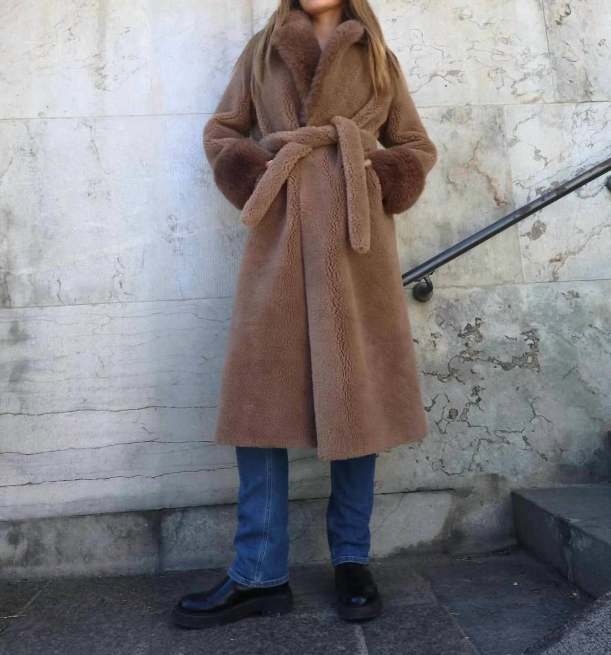 Farah Belted Teddy Coat