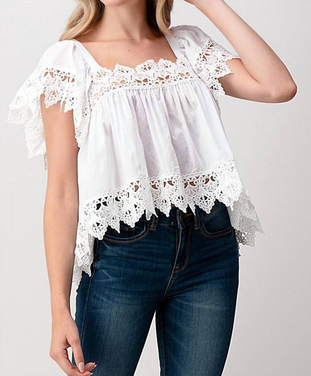 Ruffled Short Sleeve