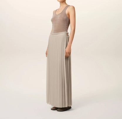 Long Pleated Skirt