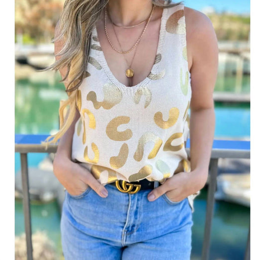 Women's Printed Sleeveless Top