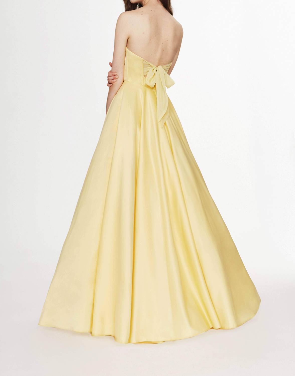 Satin Strapless Prom Dress