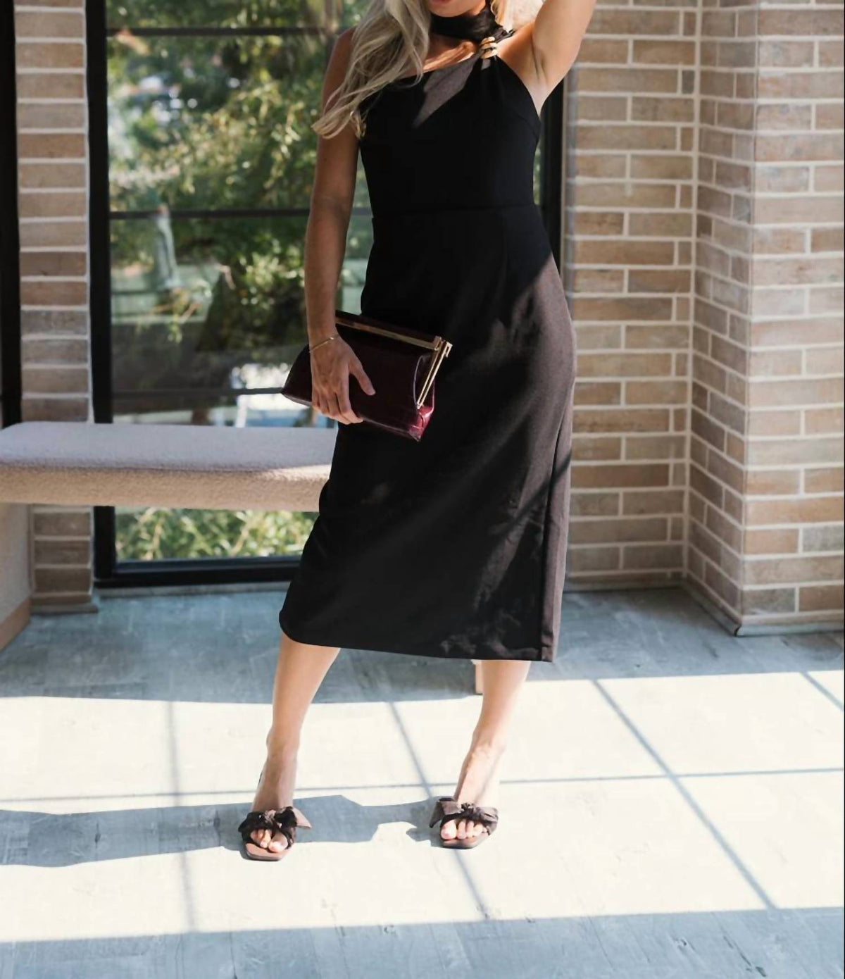 Elisa One-shoulder Midi Dress
