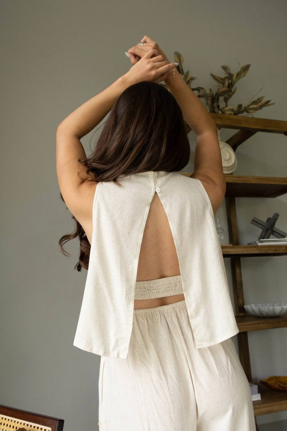 Elora Sleeveless Linen Jumpsuit