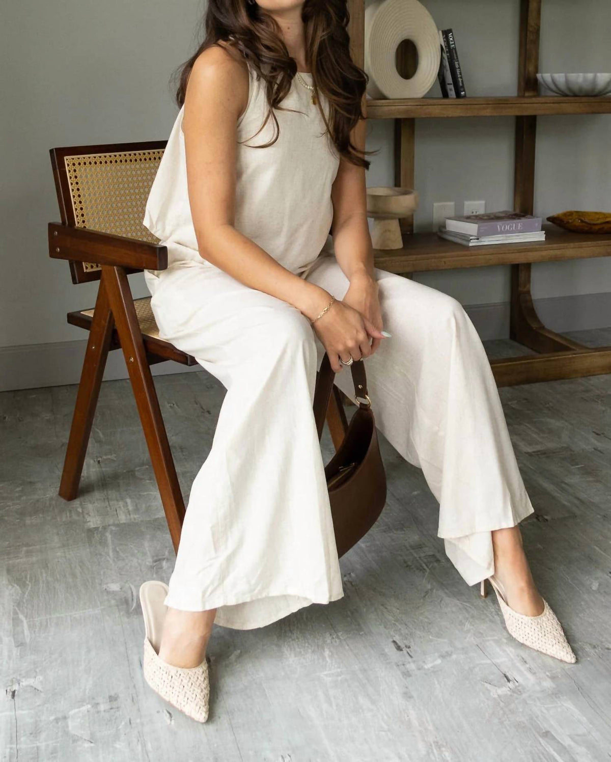 Elora Sleeveless Linen Jumpsuit