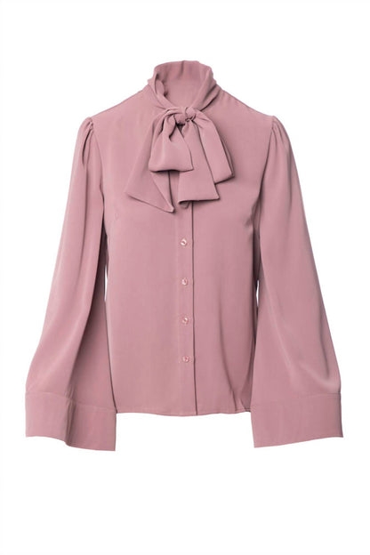 Oversized Bow Long Sleeve Blouse