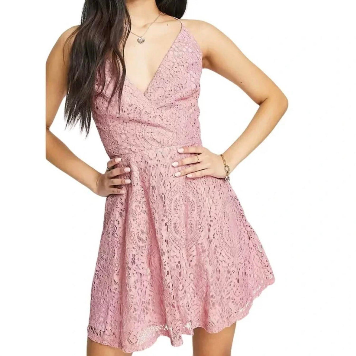 Lace Cocktail Mini Dress