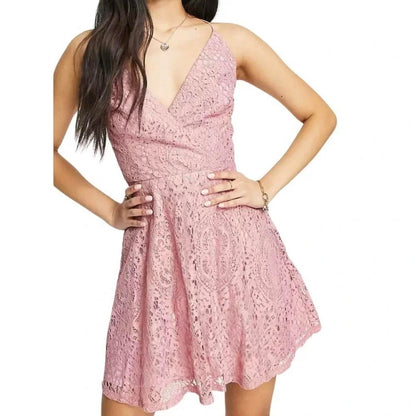 Lace Cocktail Mini Dress