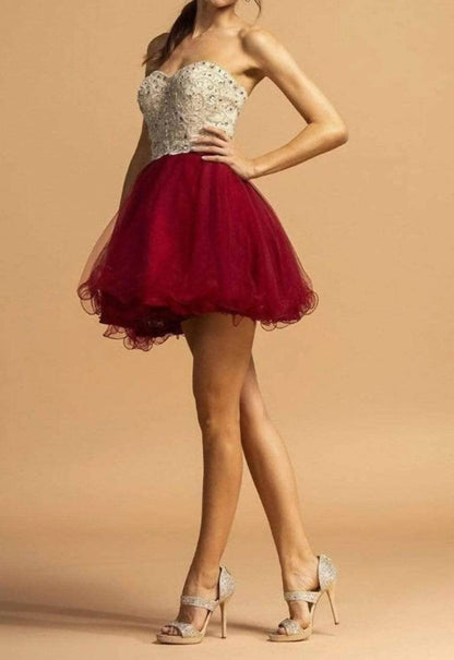 Embellished Sweetheart Cocktail Dress
