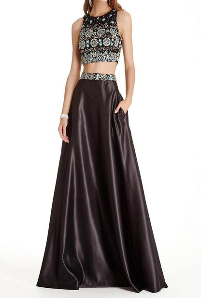 Embellished Two Piece Prom Dress