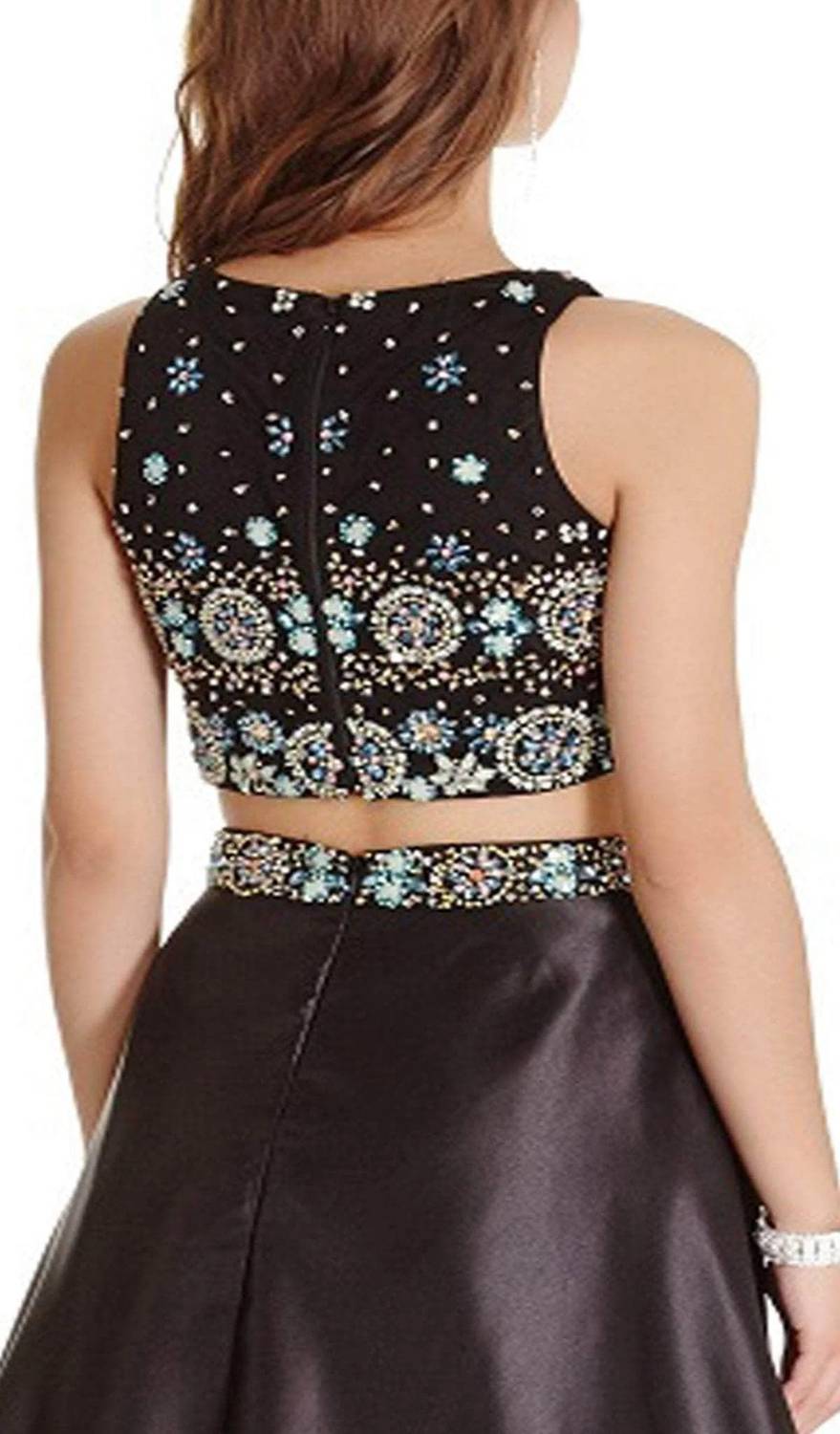 Embellished Two Piece Prom Dress