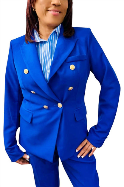 Timeless Double-breasted Button Blazer
