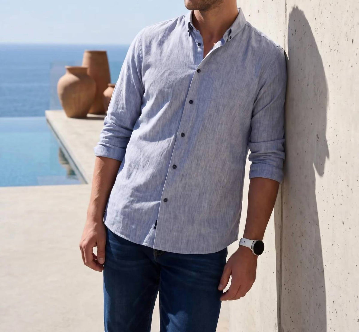 Men's Gere Long Sleeve Linen Shirt