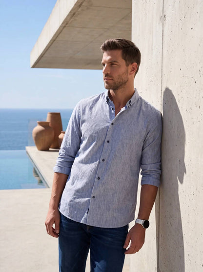 Men's Gere Long Sleeve Linen Shirt