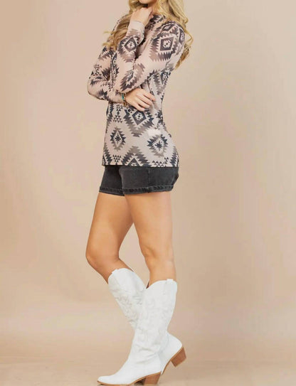 Gloria Semi Sheer Top
