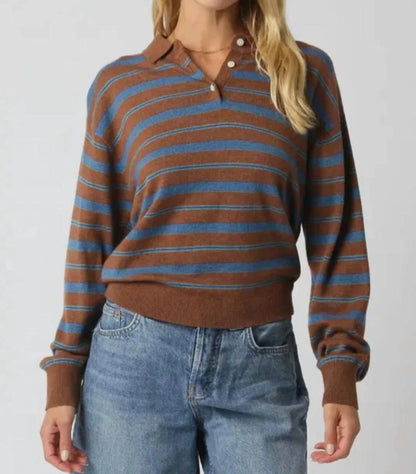 Michele Contrast Collar Top