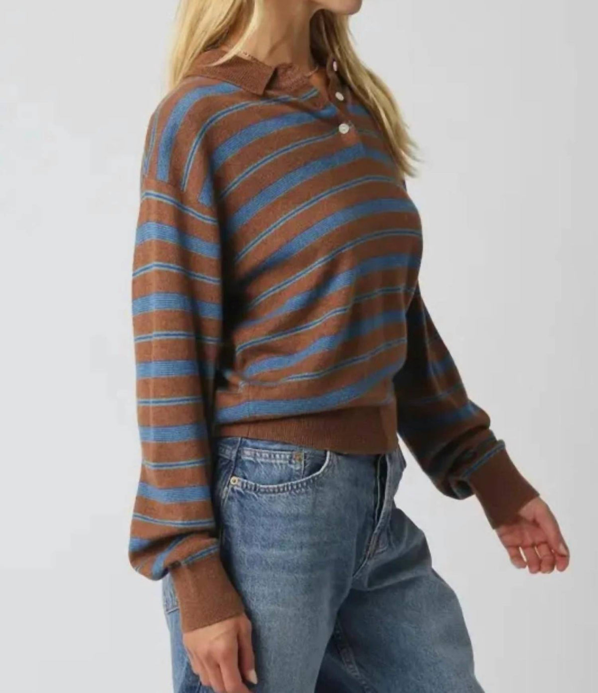 Michele Contrast Collar Top