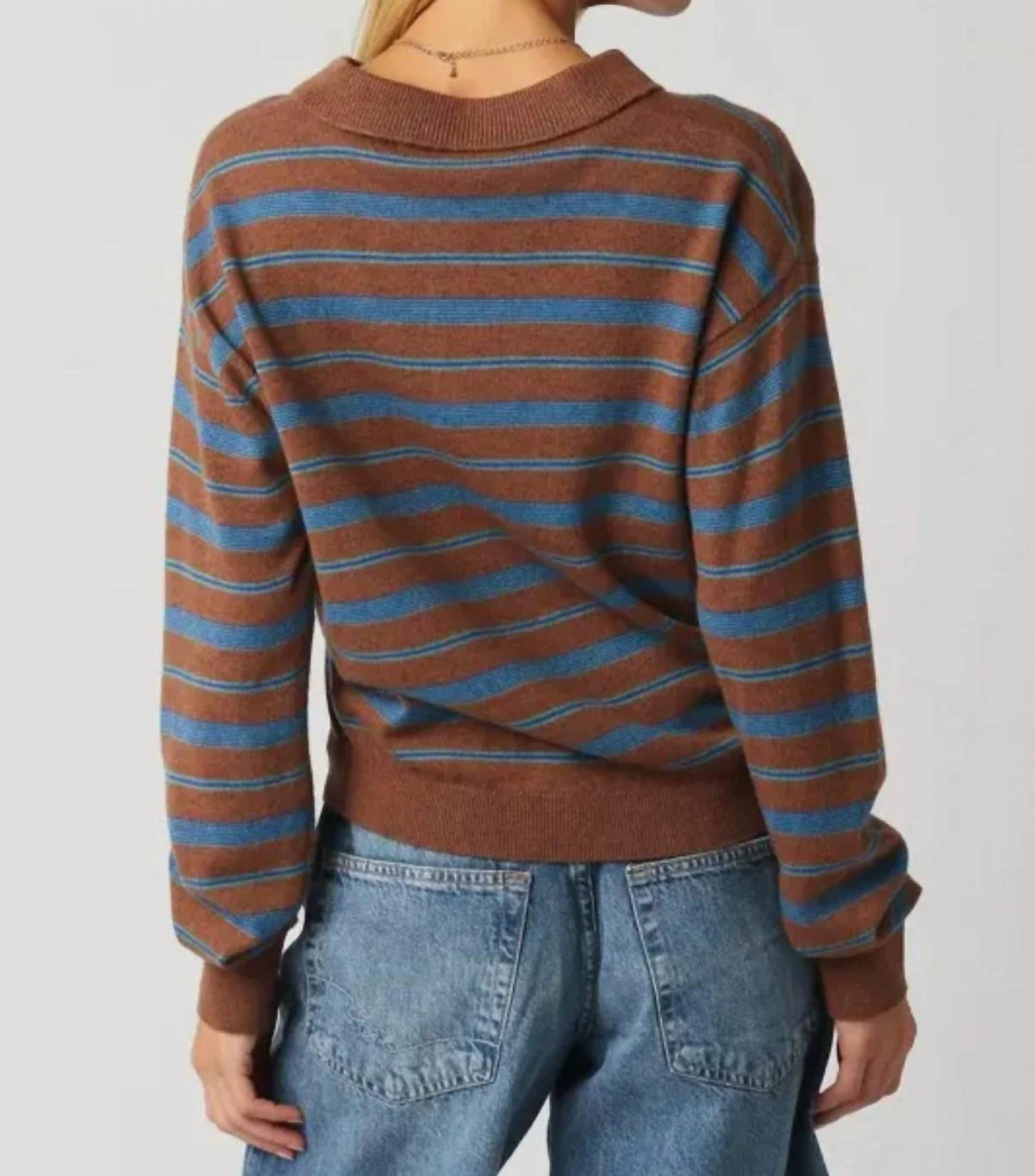 Michele Contrast Collar Top