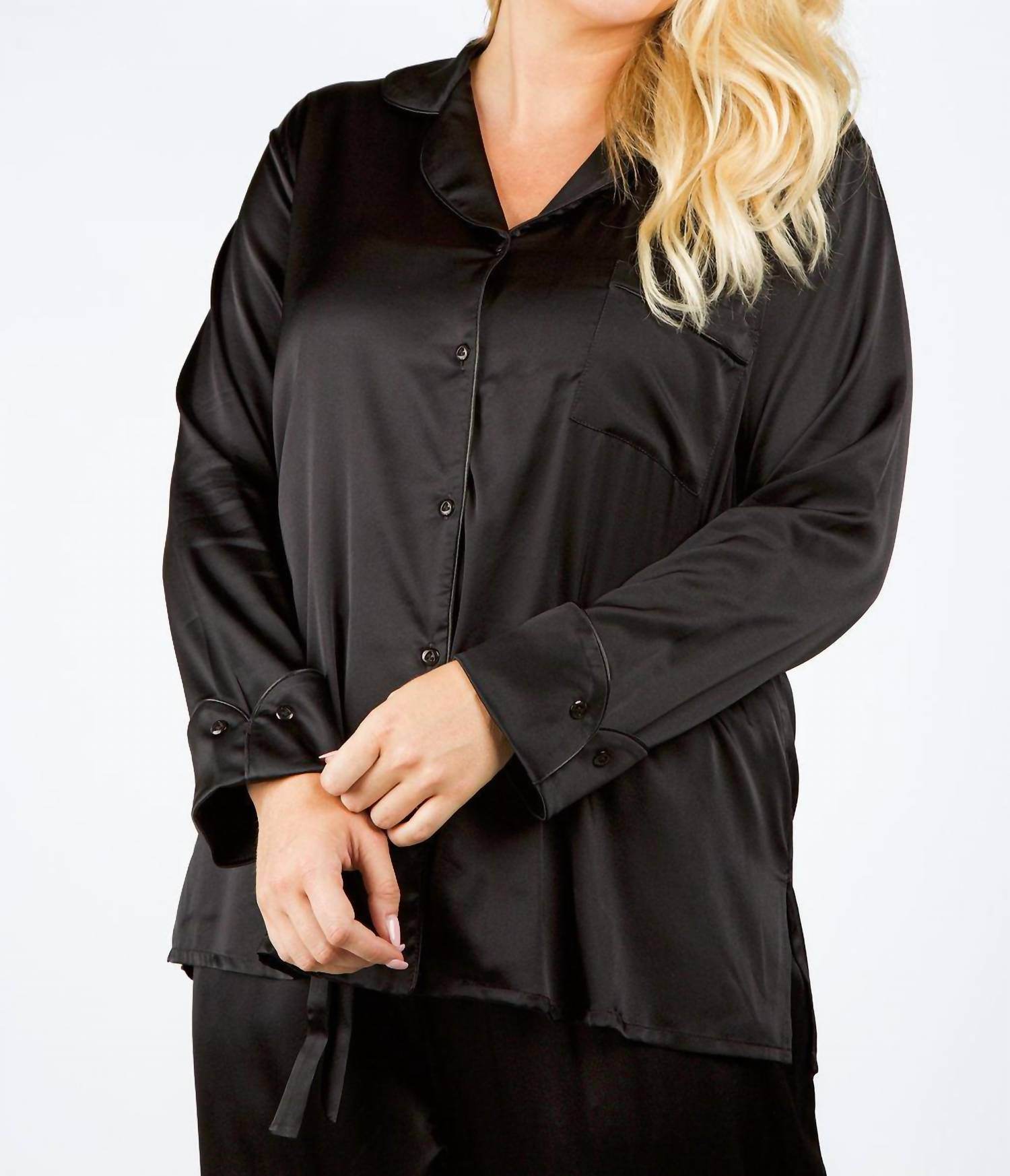 ISAYES - Silk Pajama Set - Plus - Rack Hunt -