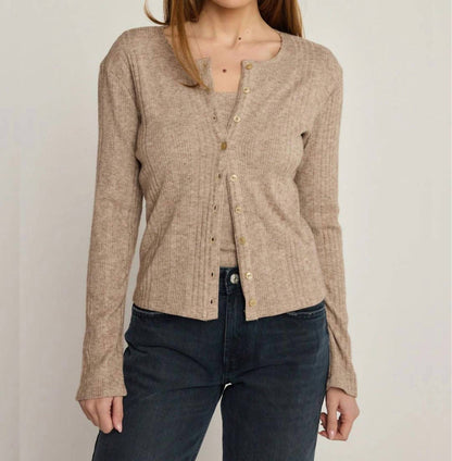 Alexis Rib Long Sleeve Cardigan