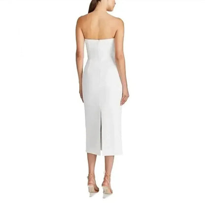ML Monique Lhuillier - Leonor Crepe Midi Dress - Rack Hunt