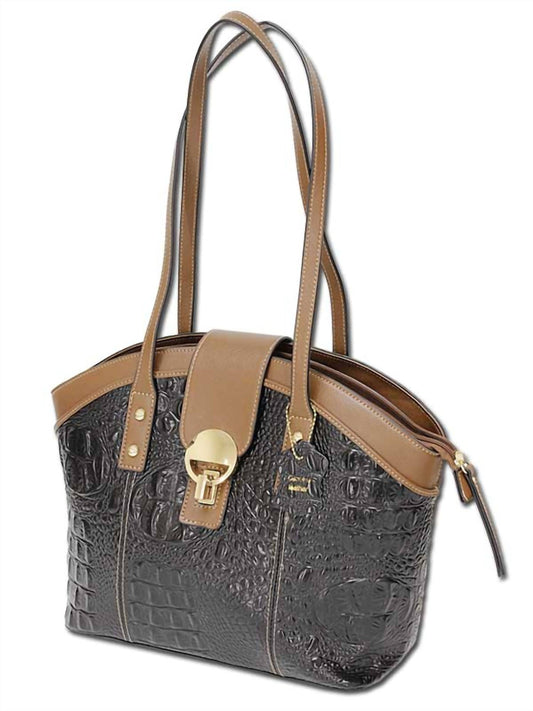 Women's La Rochelle Crocodile Embossed Leather Tote Bag