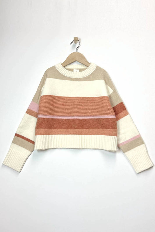 Kids Striped Cropped Sweater