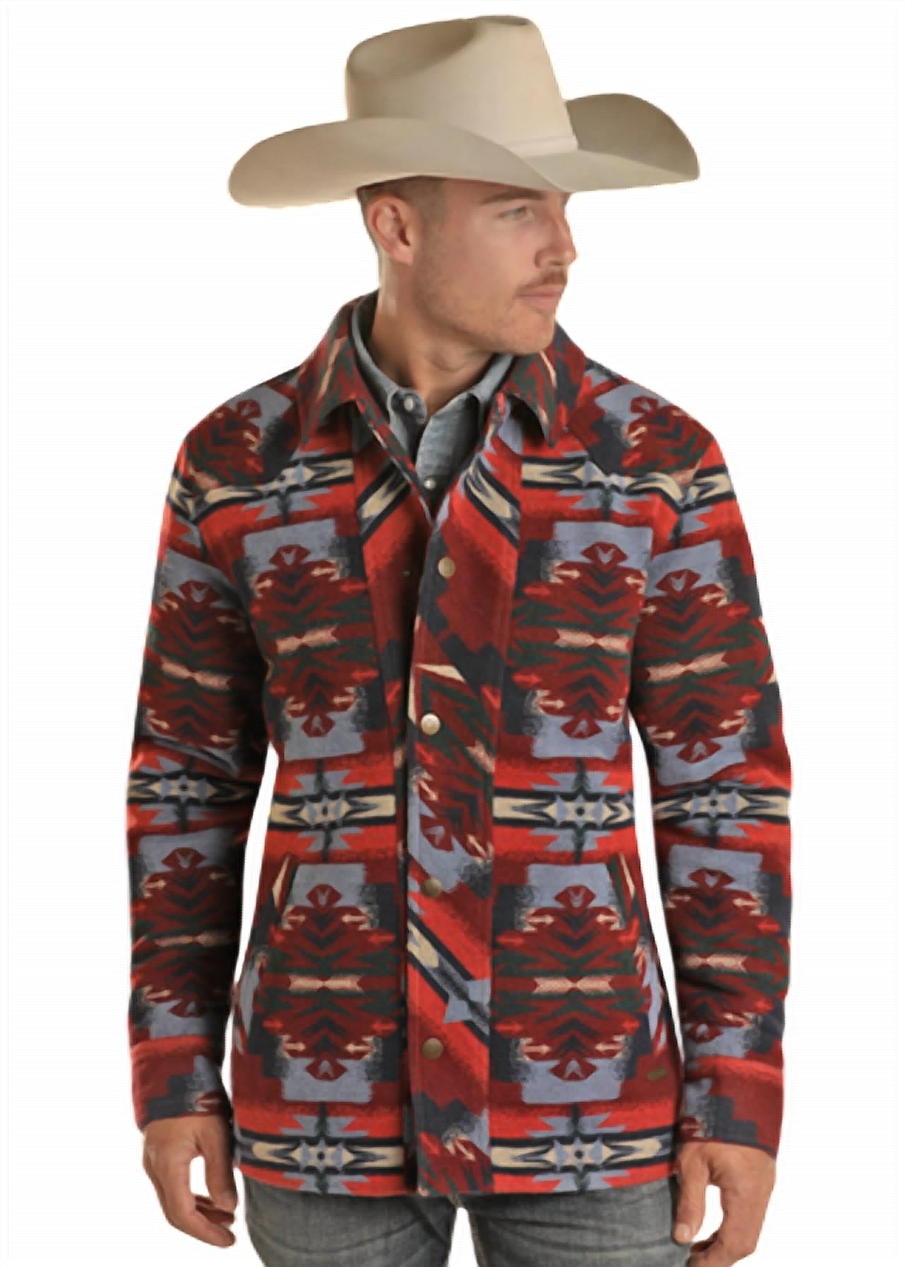 Aztec Wool Commander Coat