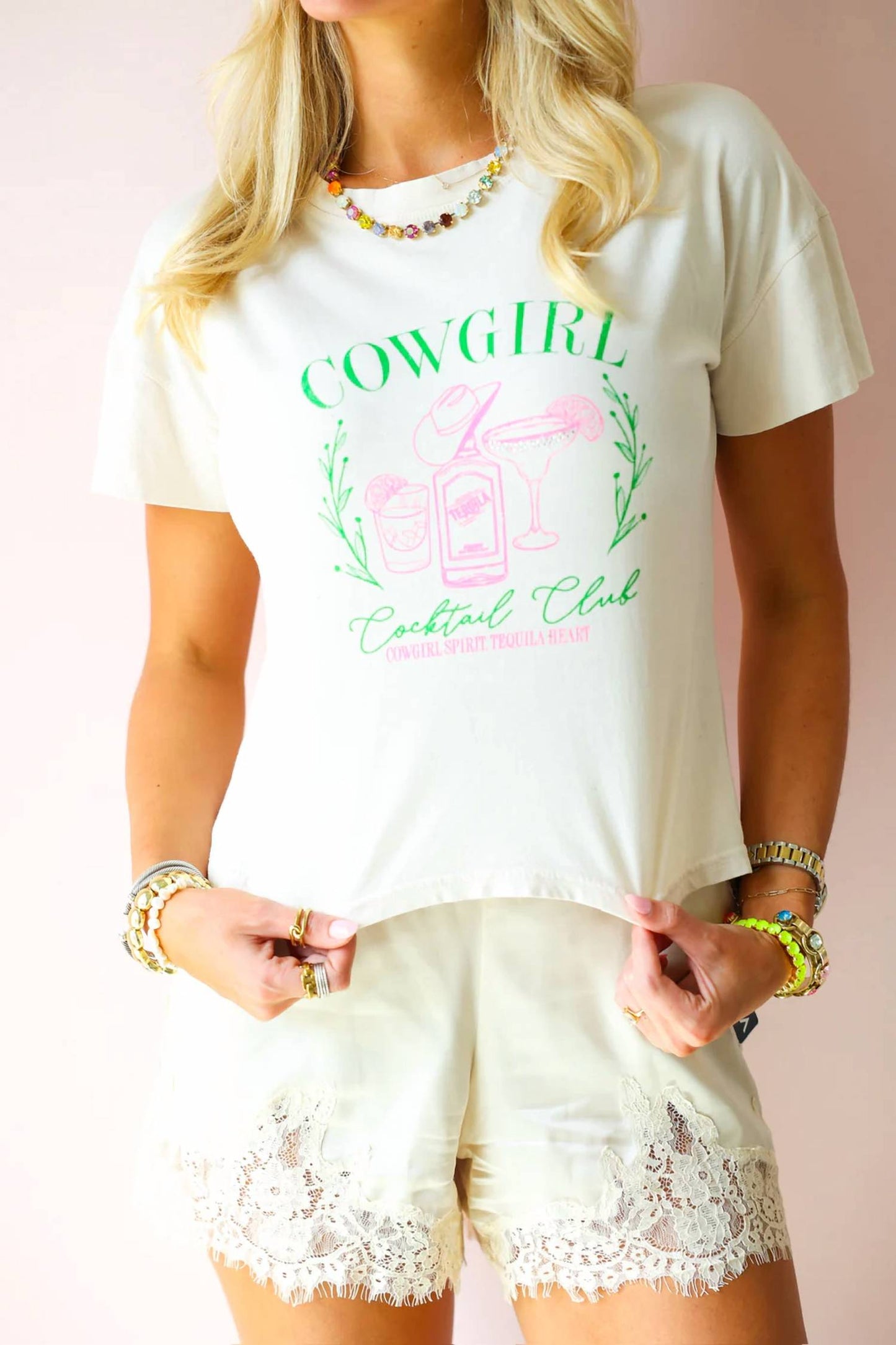 Cowboy Cocktail Club Hi-lo Tee