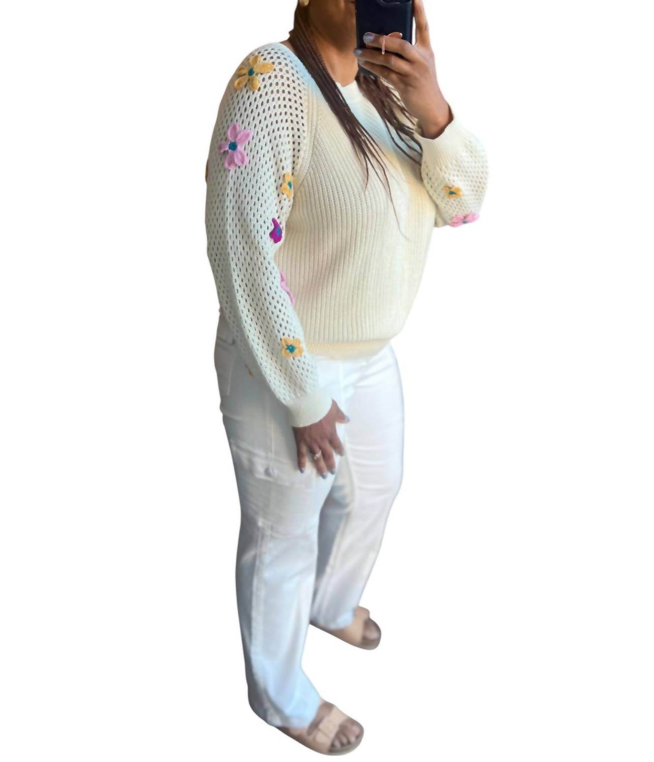 Promise - Crewneck Flowers Sweater - Rack Hunt