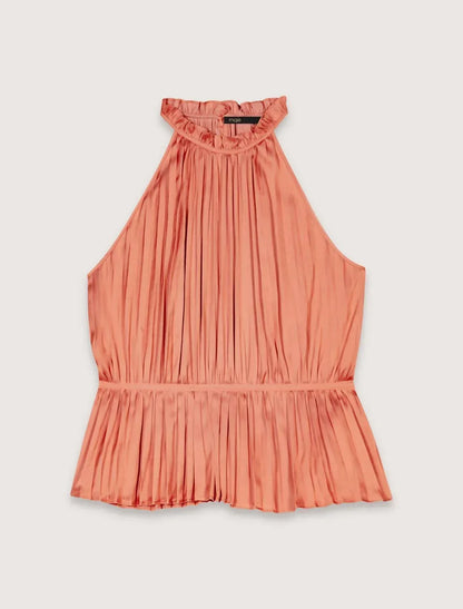 Maje - Leville Pleated Halter Top - Rack Hunt