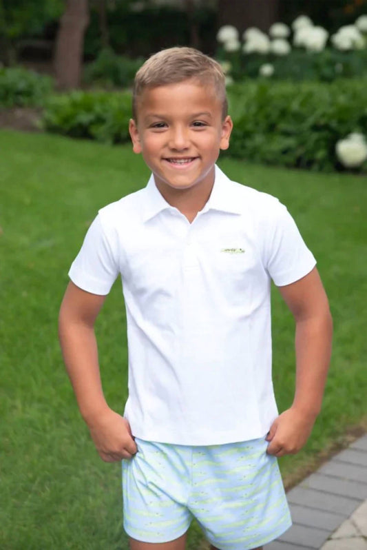 Boys See You Later Alligator Knit Polo