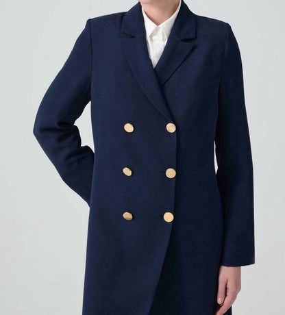 Long Crepe Trench Coat