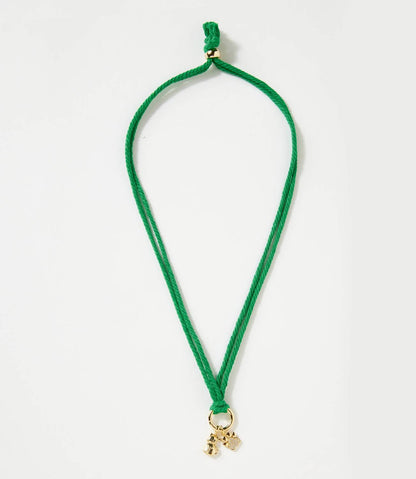 Women's Pavé Cat And Paw Cord Necklace