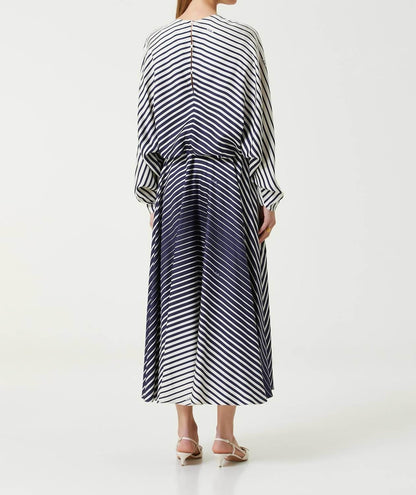 Valentino - Striped Maxi Silk Dress - Rack Hunt