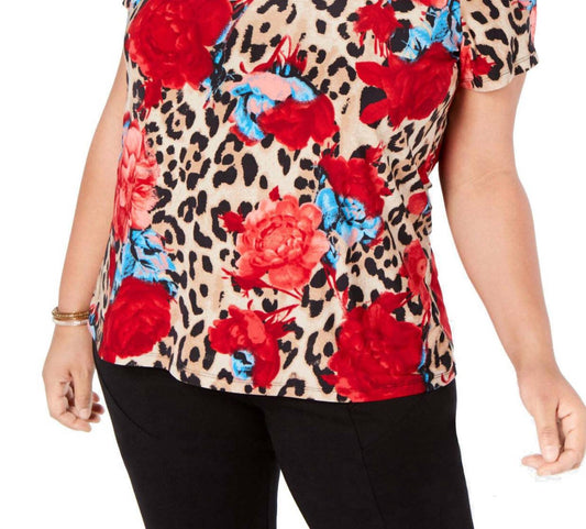 Strappy V Neck Top - Plus