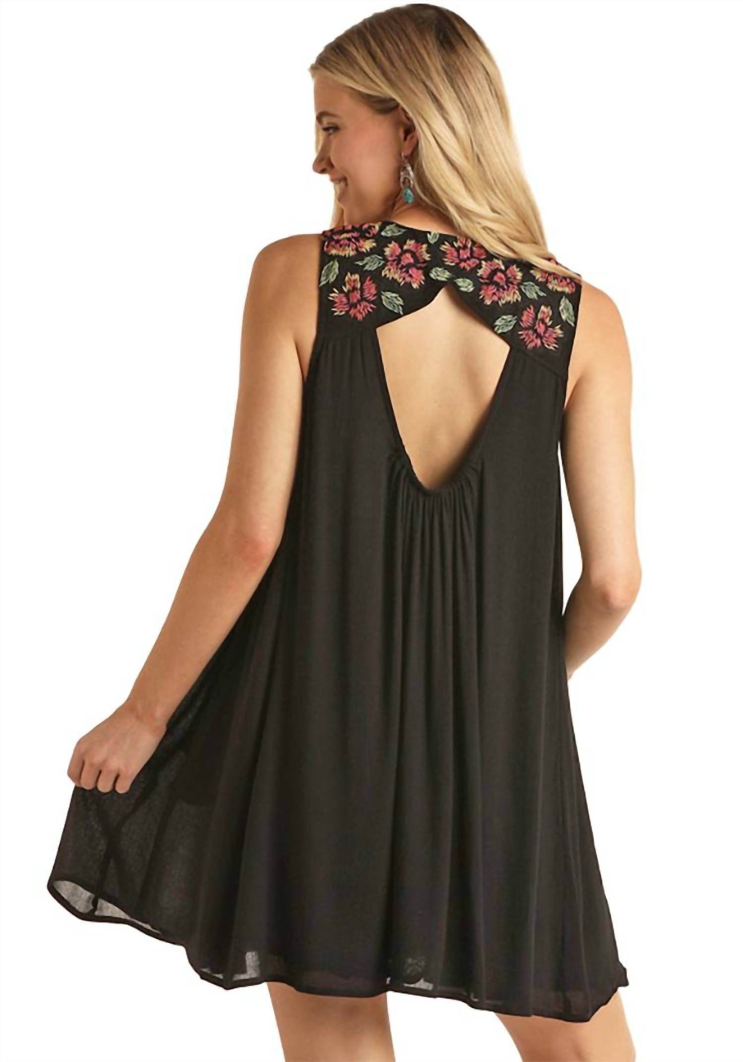 Rock & Roll Cowgirl - Floral Embroidered Dress - Rack Hunt