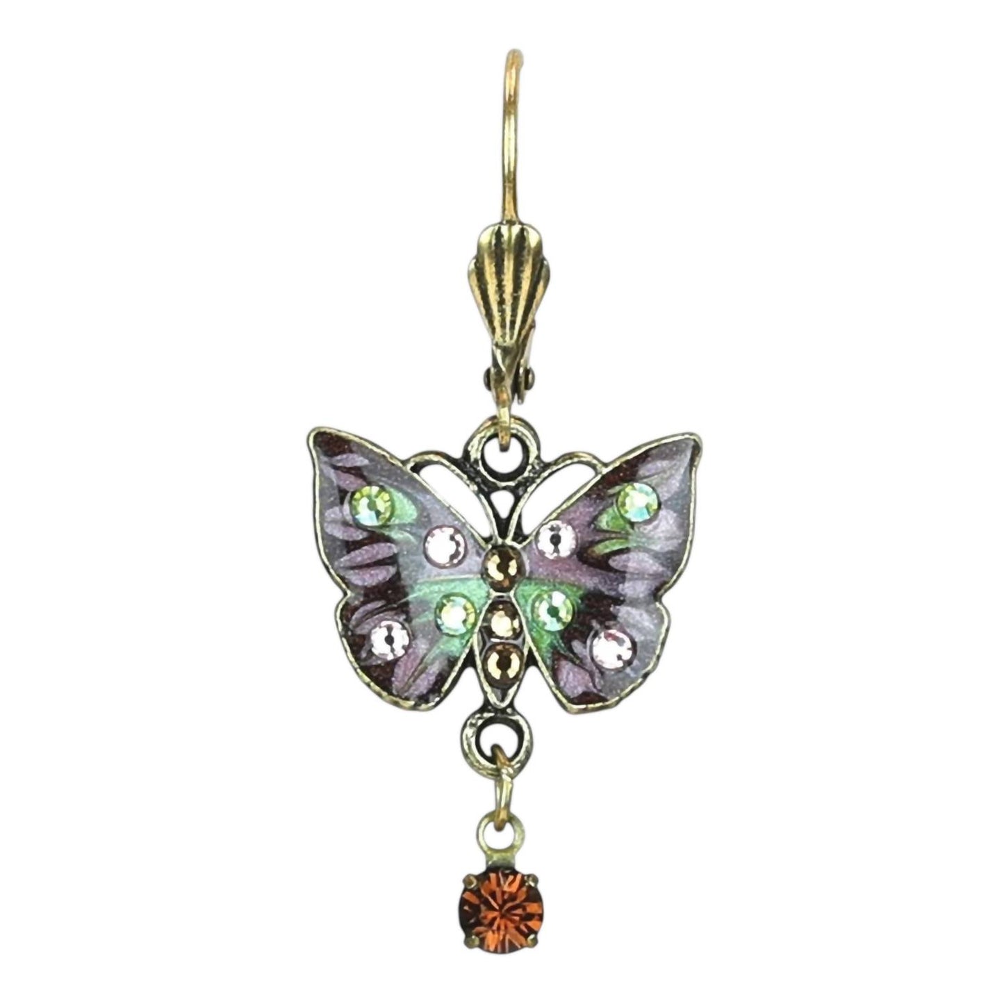 Women's Lovely Butterfly Crystal Drop Earrings