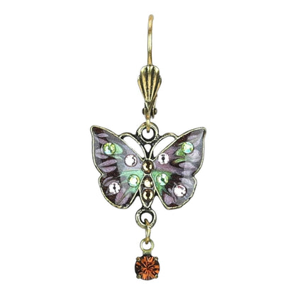 Women's Lovely Butterfly Crystal Drop Earrings