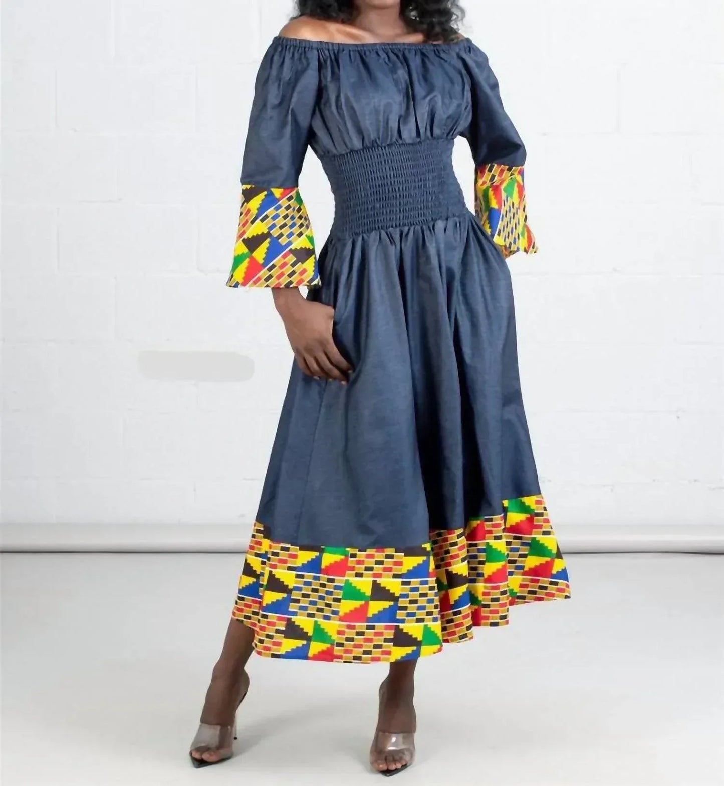 Kara Chic - Off-shoulder Smocked Waist Dress - Rack Hunt