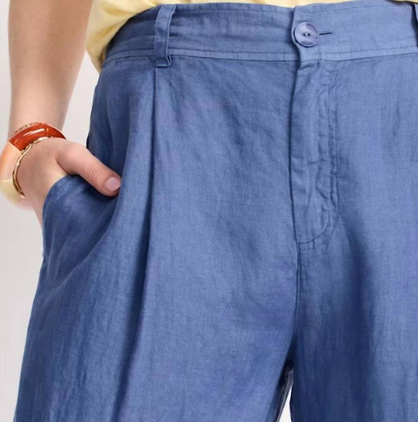 Women's Pleated Wide Leg Ankle Pants